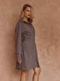 Mel Stripe Shirt Dress - Sass