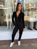 Ezra Zip Bodysuit Black - Marttini By Lana