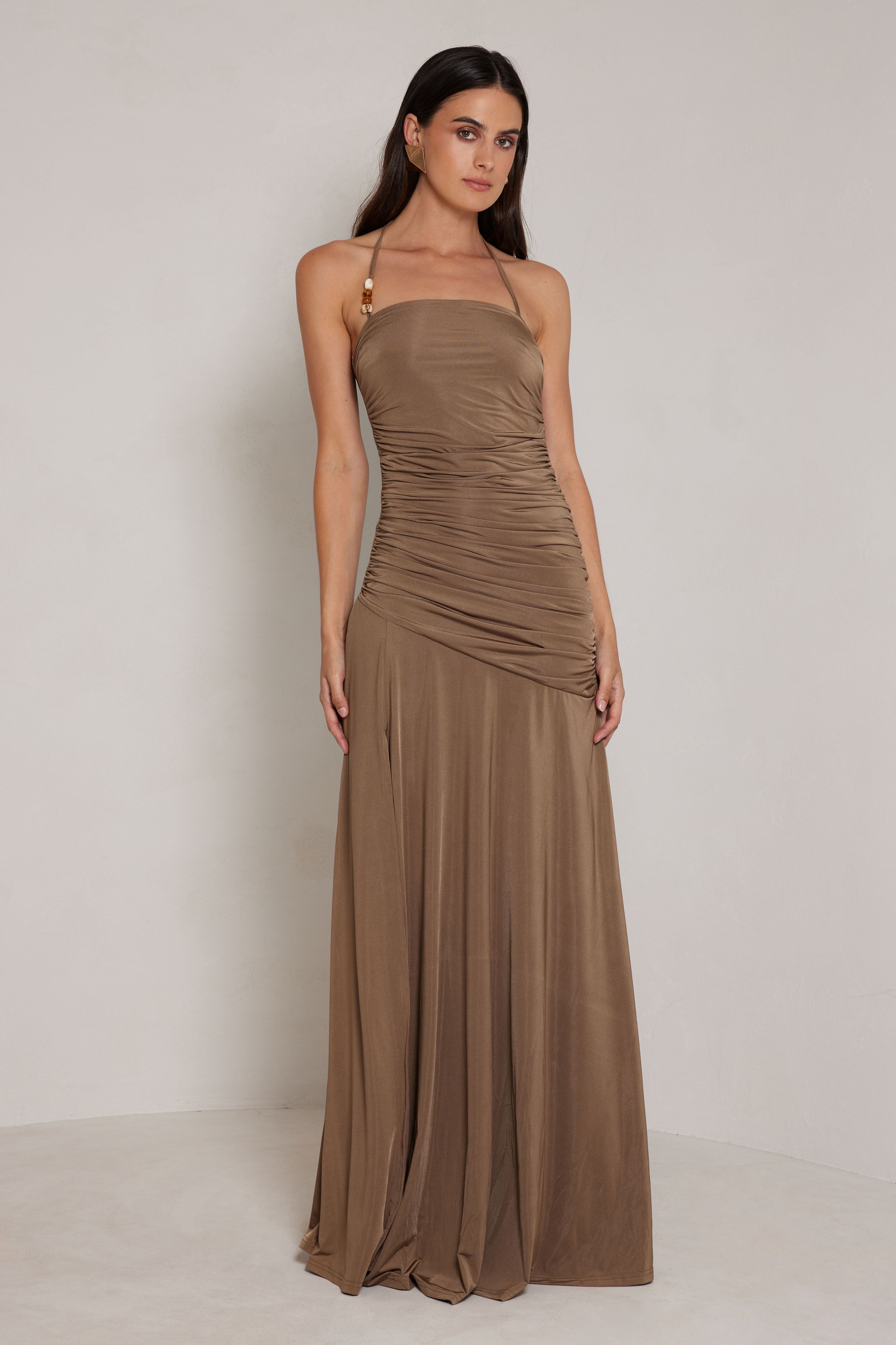 Cole Dress Bronze - Elle Zeitoune