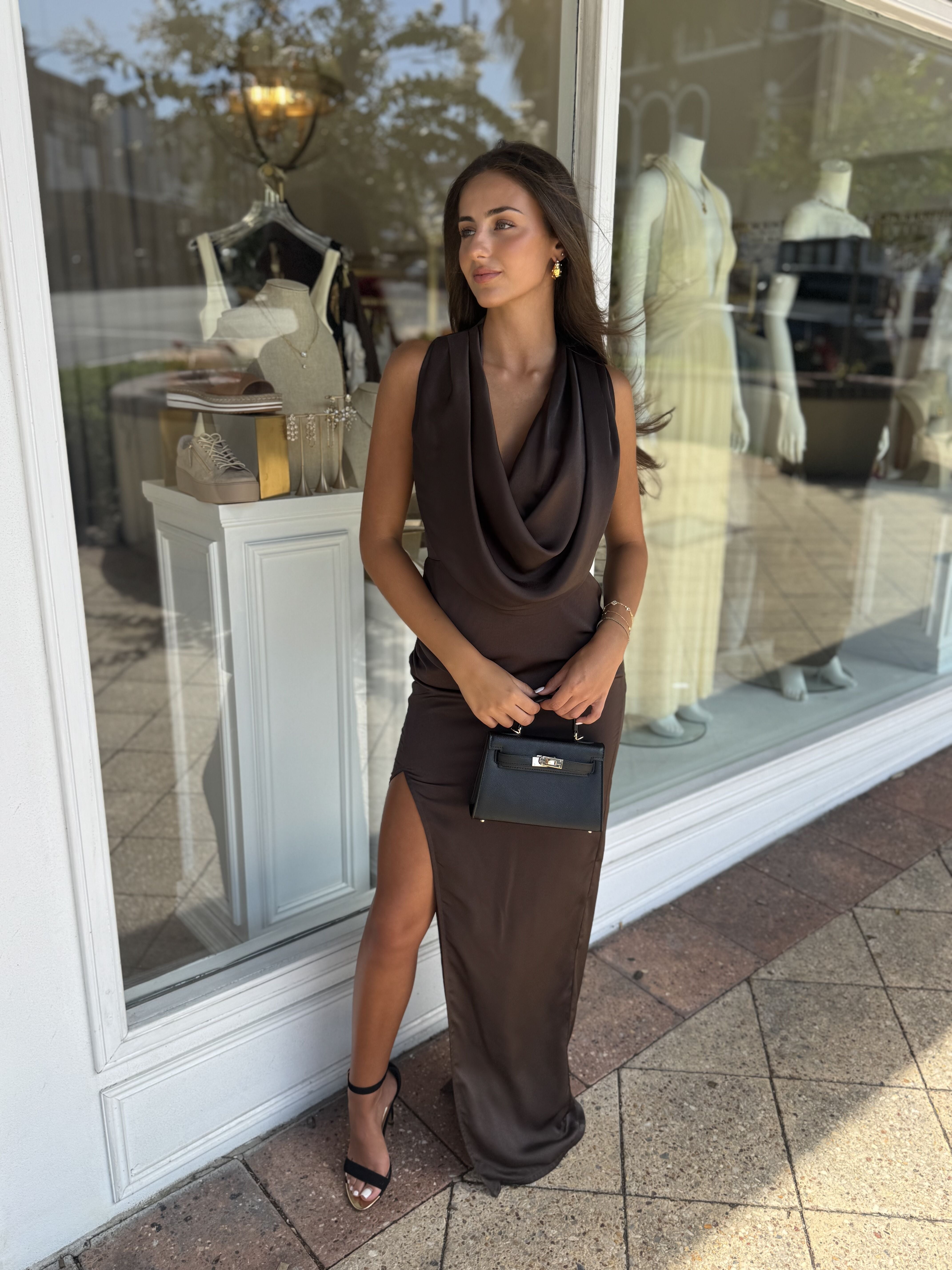 Keanu Dress Espresso - Elle Zeitoune